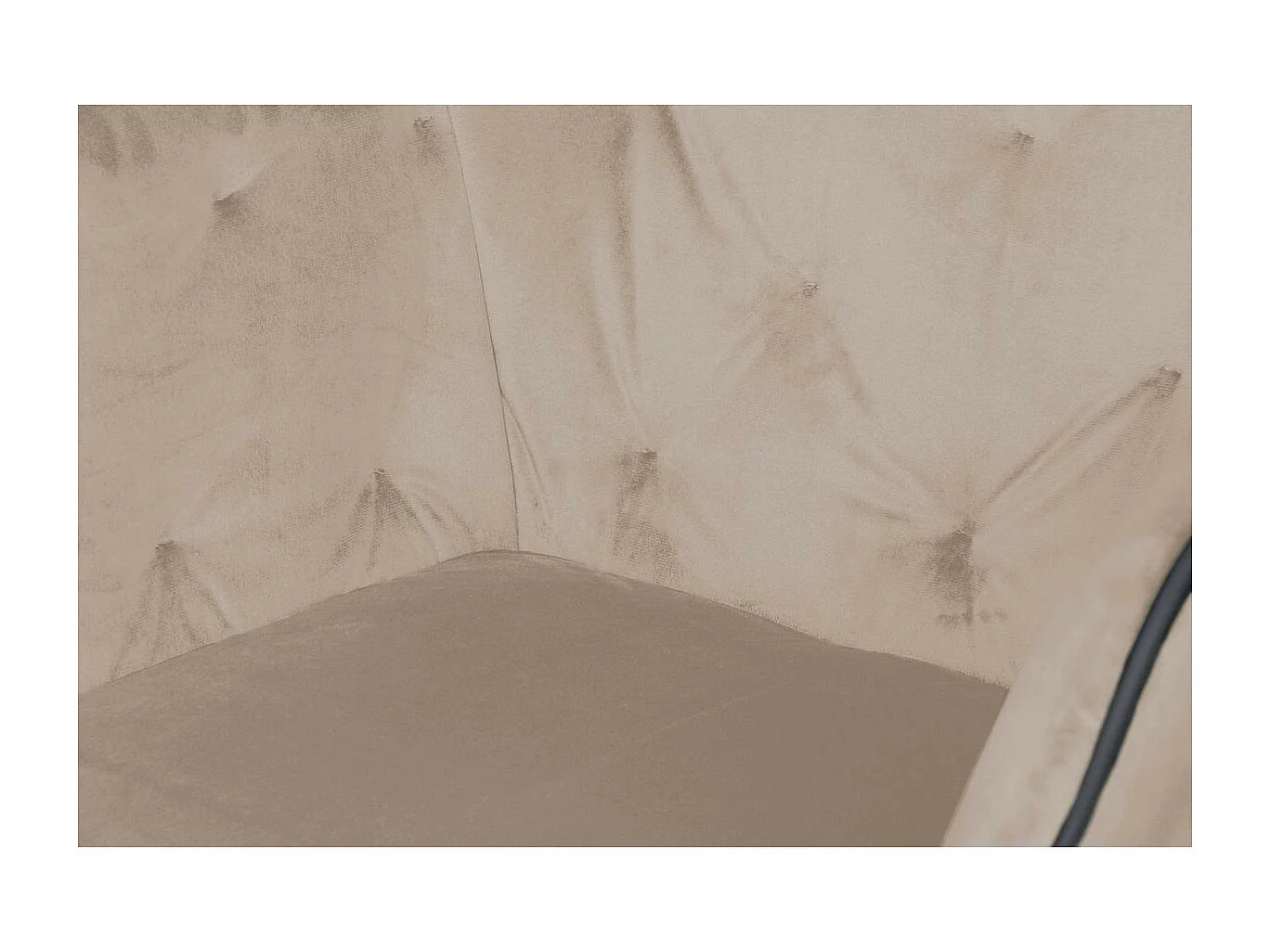 Chaise Design en Velours "Eann" 85cm Crème