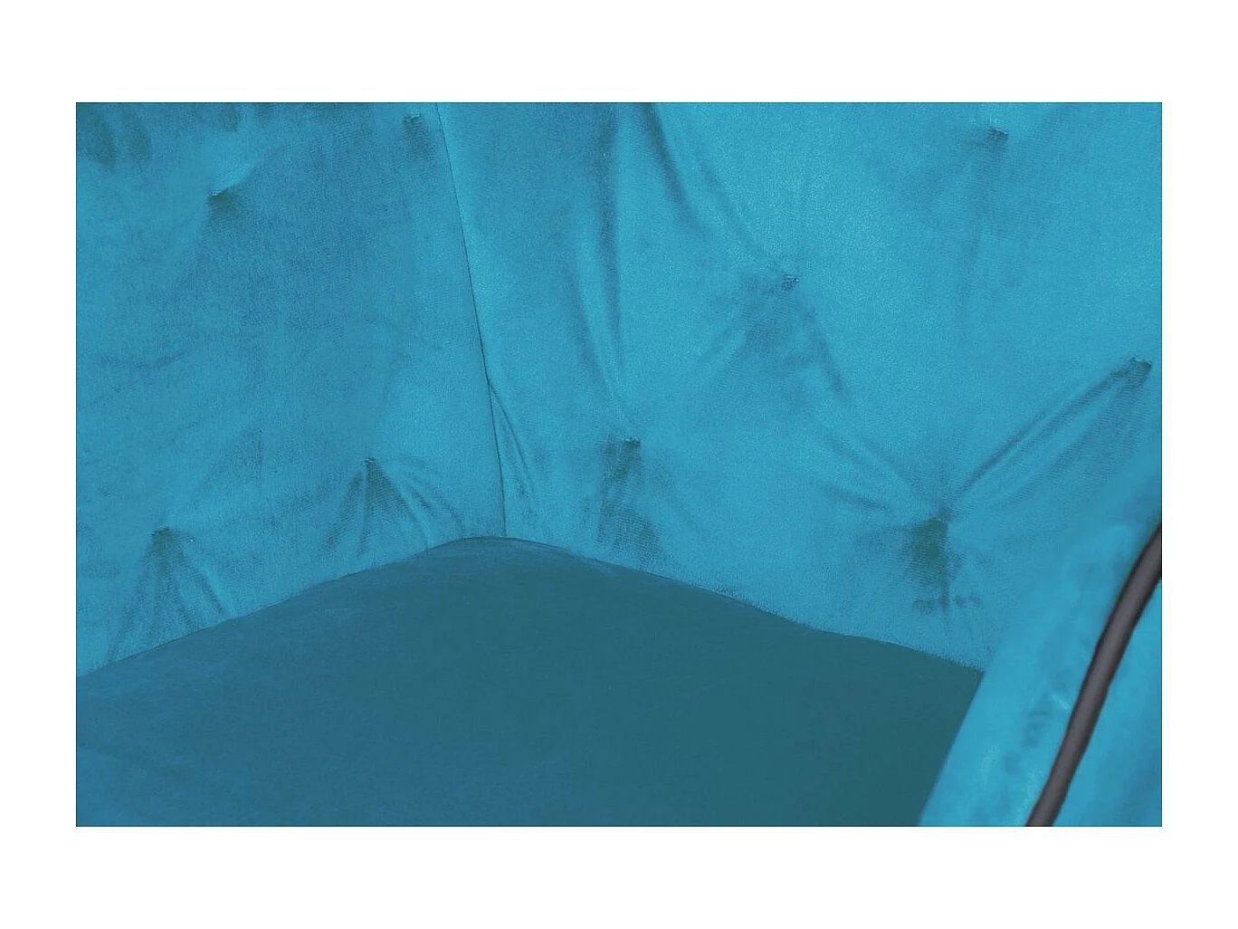 Chaise Design en Velours "Eann" 85cm Bleu