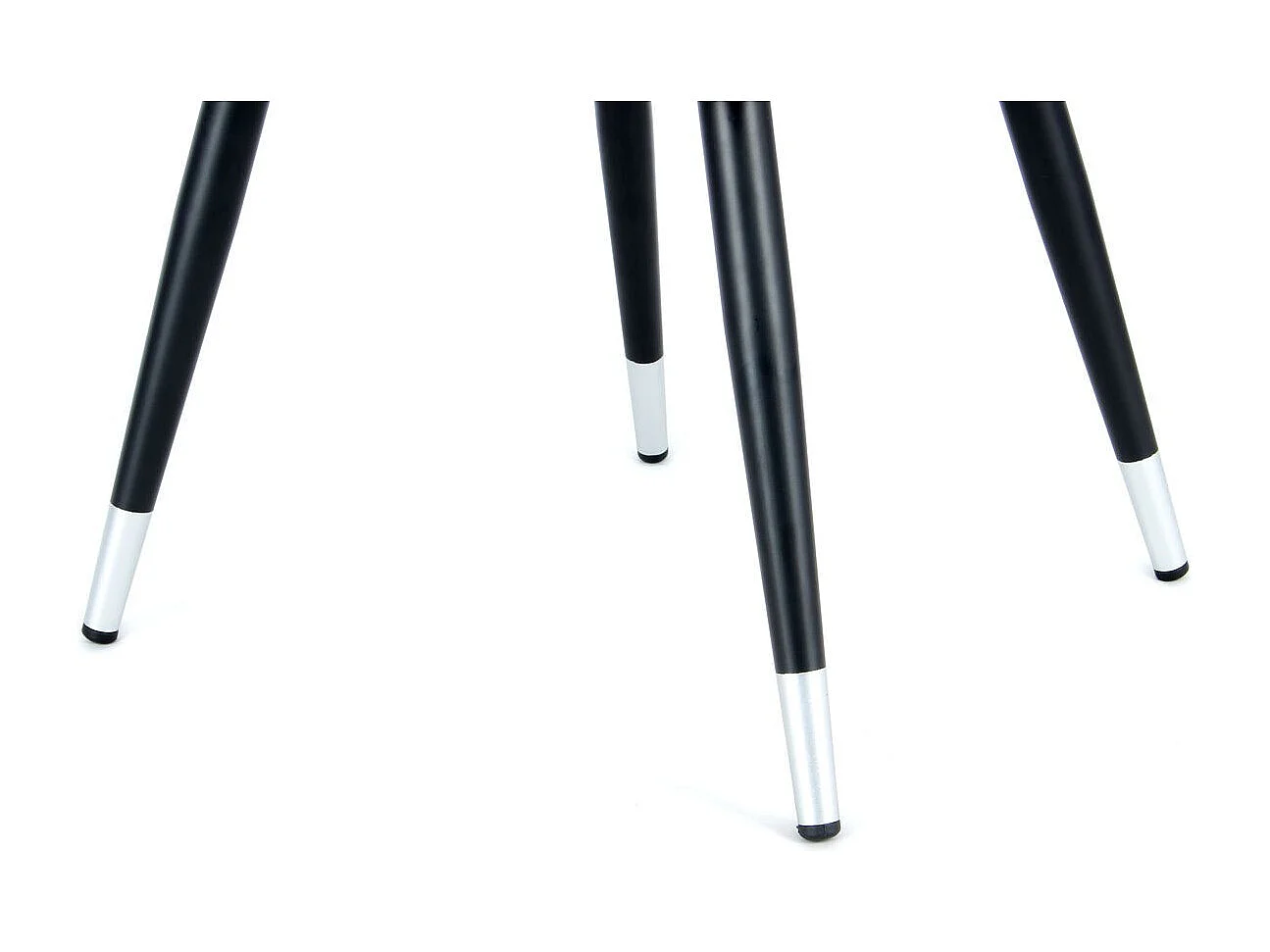 Chaise Déco en Velours "Amino" 86cm Noir & Gris