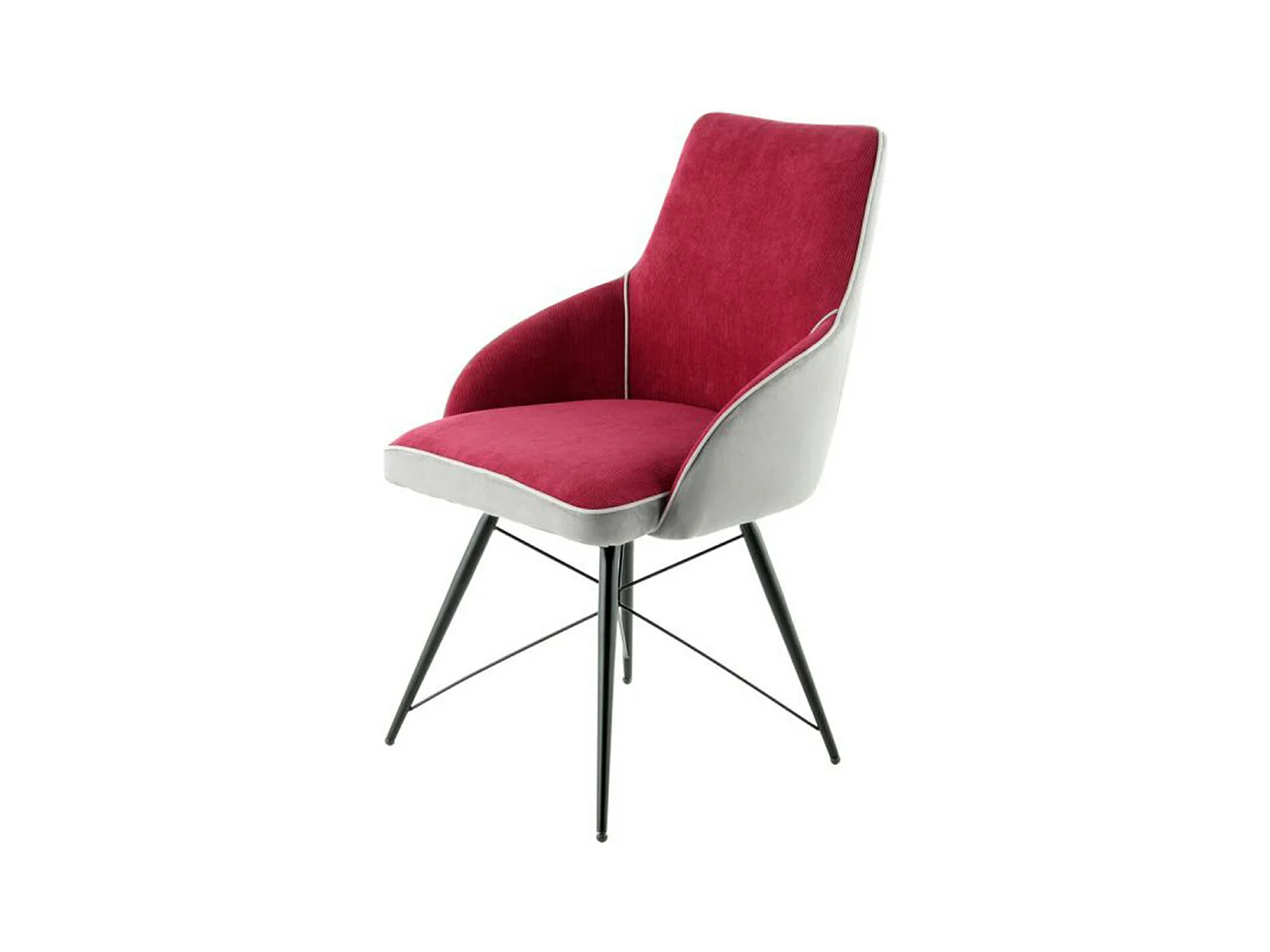 Chaise Déco "Carol" 87cm Rouge