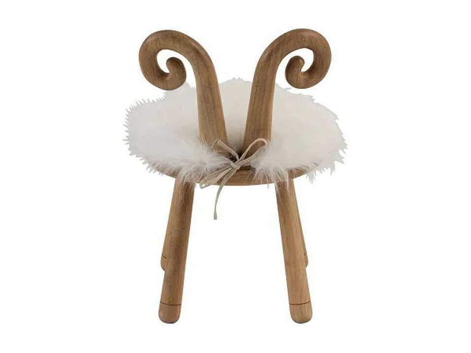 Chaise Enfant Design "Oreille Mouton" 56cm Naturel