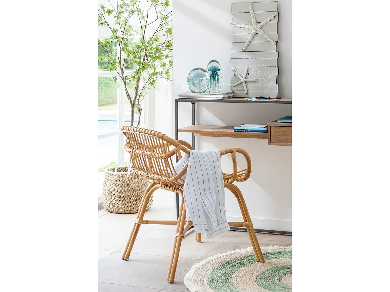 Chaise en Rotin "Ana" 82cm Naturel