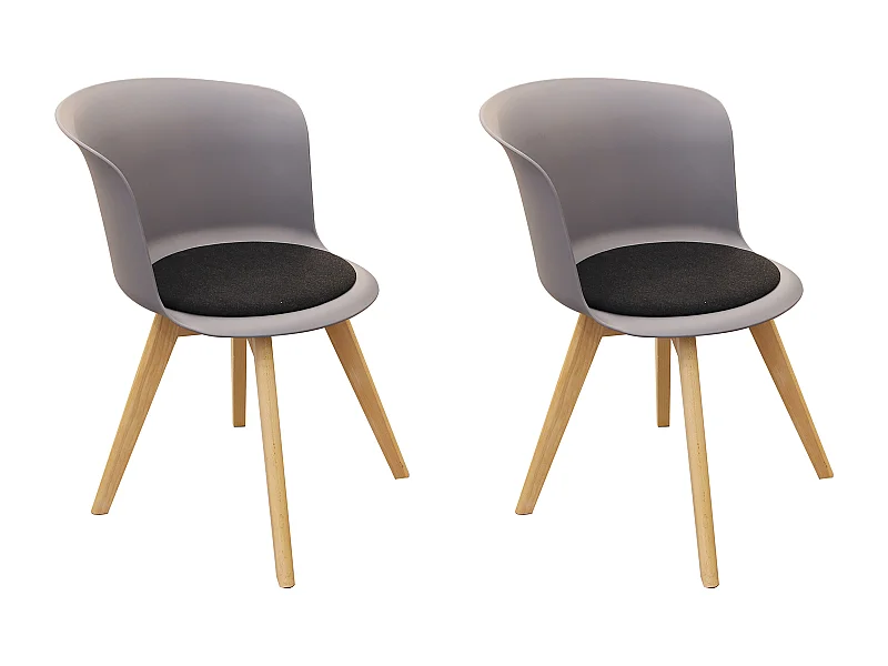 Chaise Enko Gris - Lot De 2