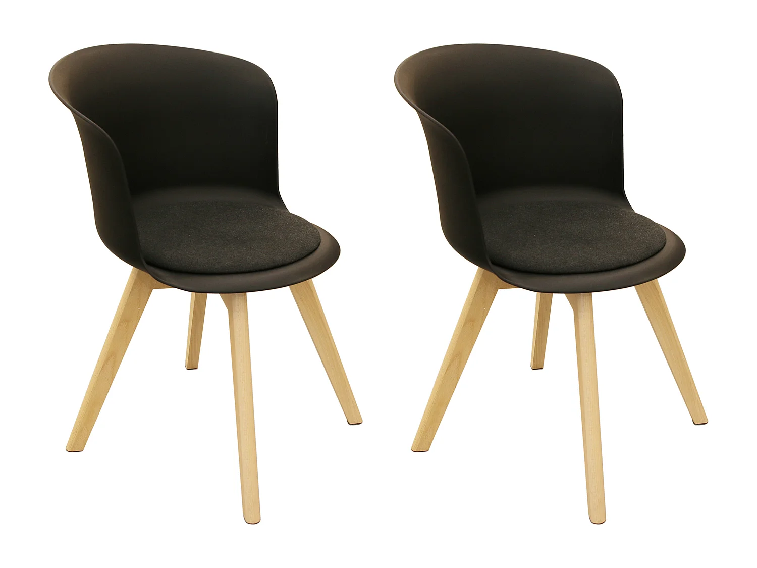 Chaise Enko Noir - Lot De 2