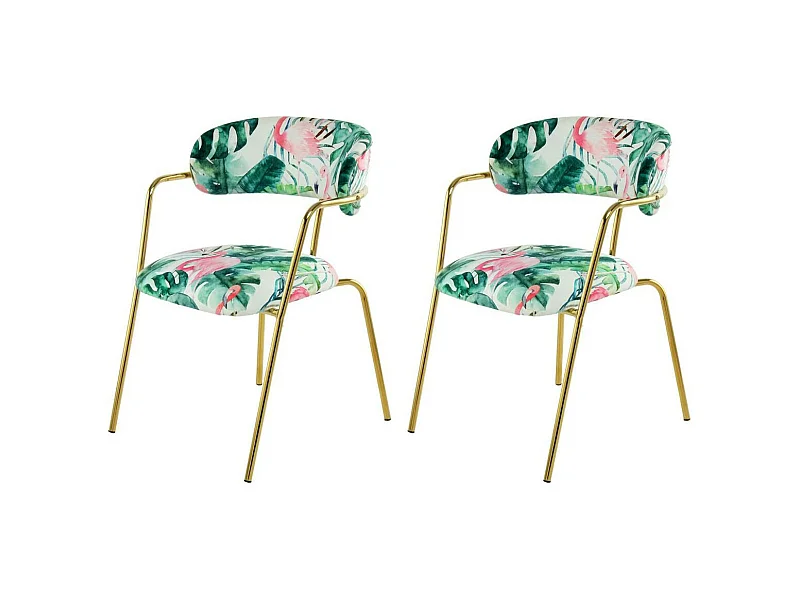 Lot de 2 Chaises Design "Forest II" 79cm Vert