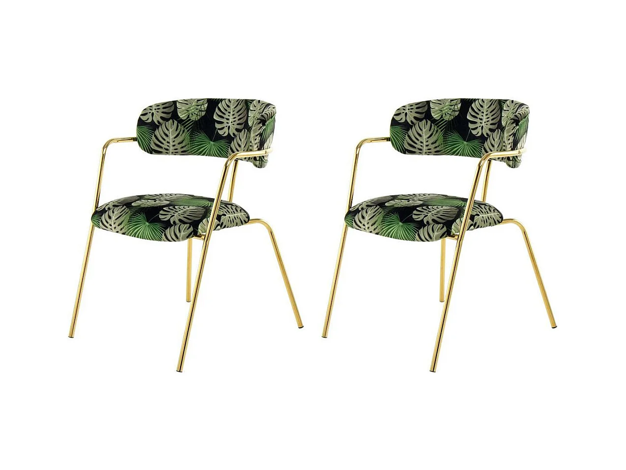 Lot de 2 Chaises Design "Forest III" 79cm Vert