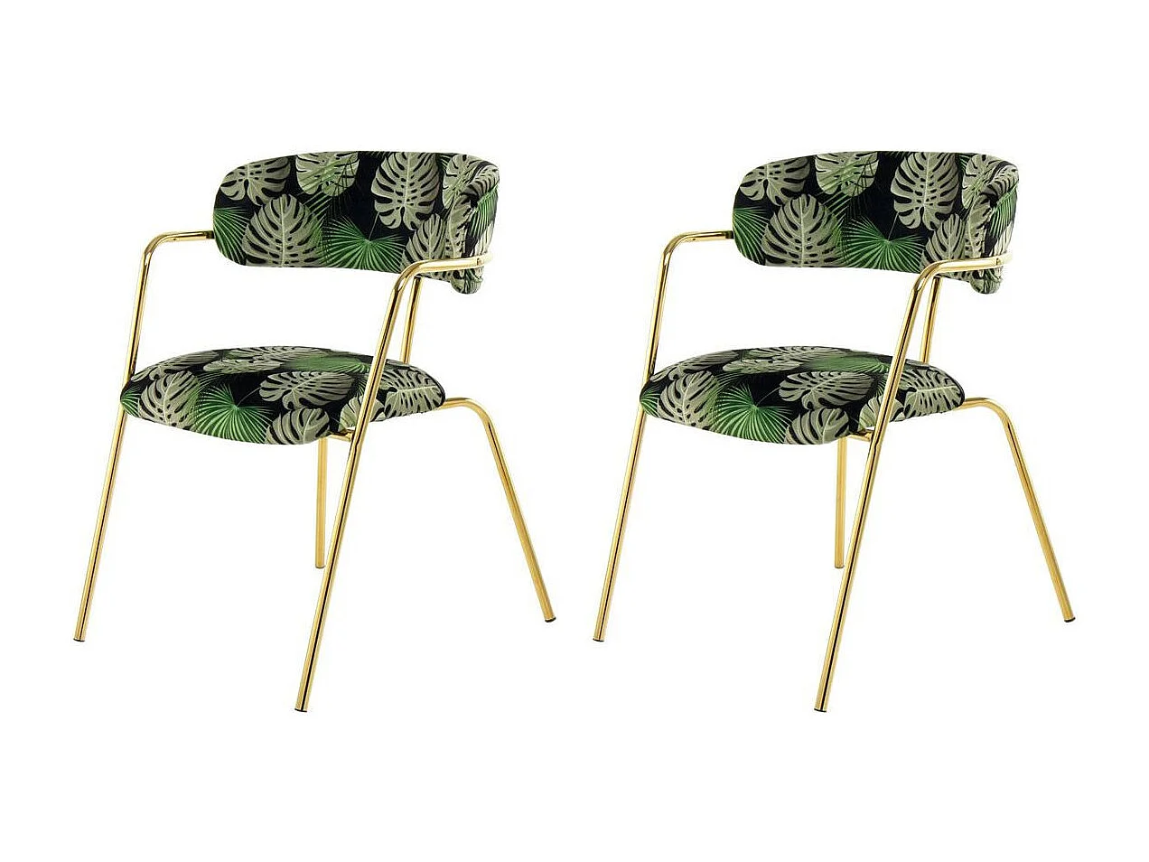 Lot de 2 Chaises Design "Forest III" 79cm Vert