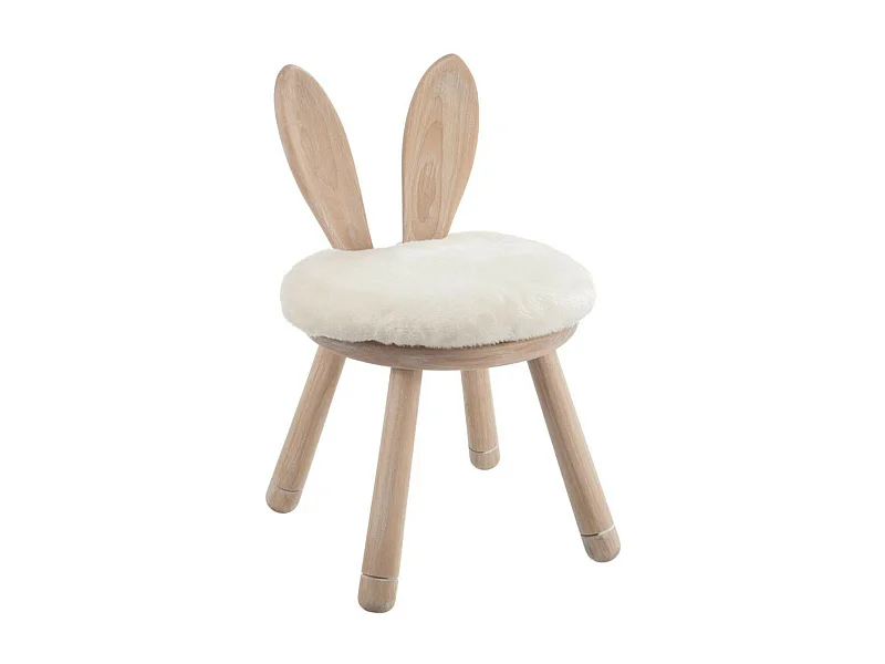 Chaise pour Enfant "Oreilles Lapin" 56cm Naturel
