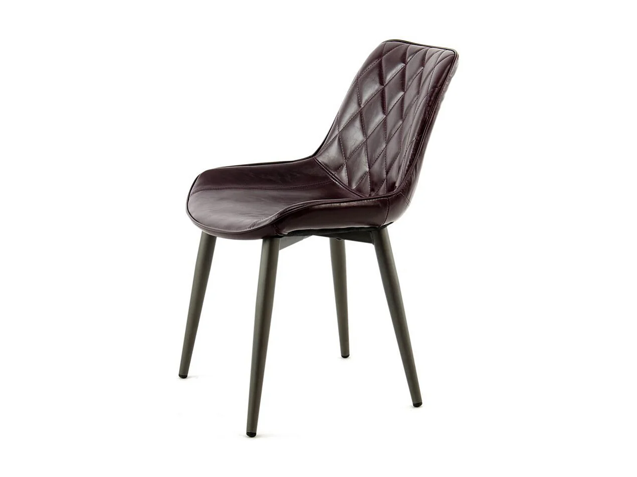 Lot de 2 Chaises Design "Cecil" 81cm Violet Foncé