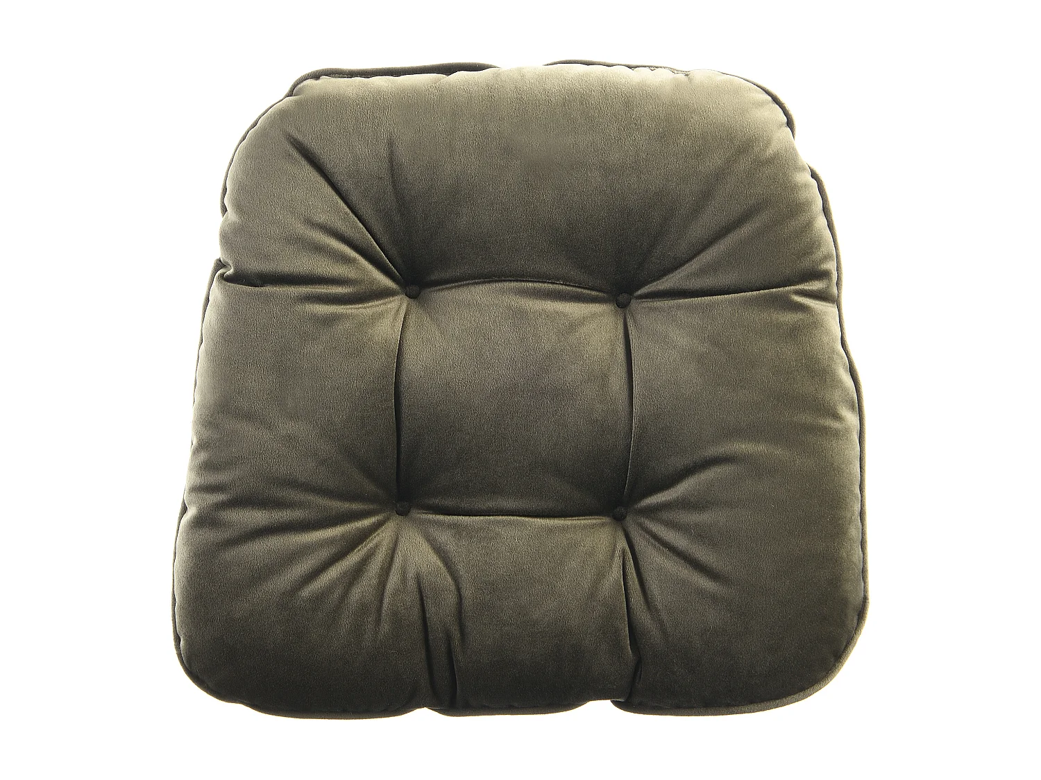 Lotto di 2 cuscini per sedie trapuntati reversibili - 40 x 40 cm - Verde kaki e grigio chiaro - DOLASO