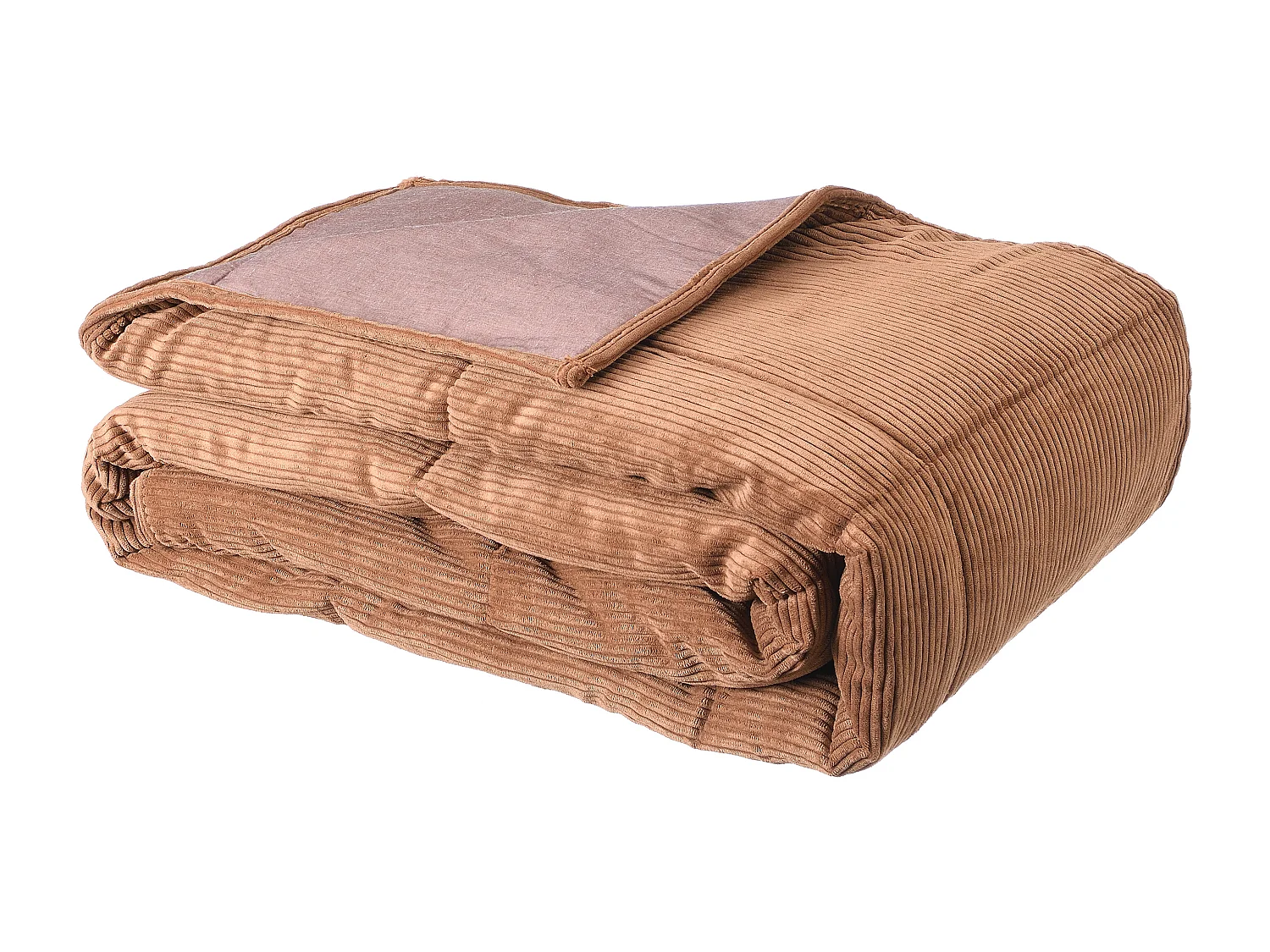 Manchestersammet överkast - 125 x 225 cm - Terracotta - PRILIO