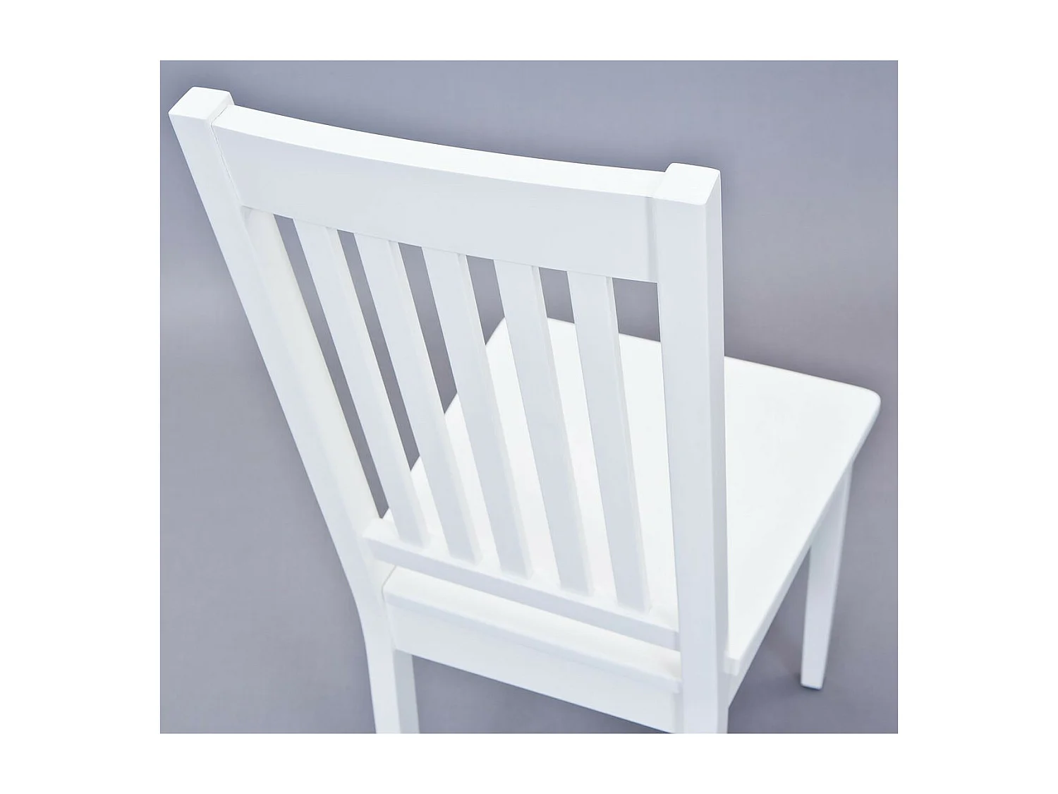 Lot de 2 Chaises Design Bois "Takao" 95cm Blanc