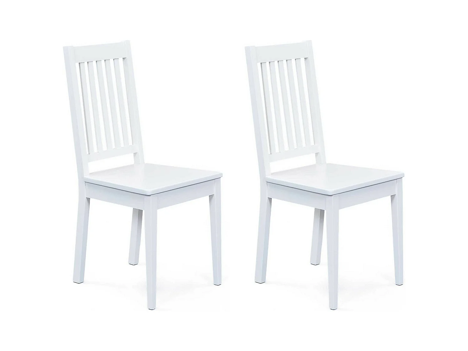 Lot de 2 Chaises Design Bois "Takao" 95cm Blanc