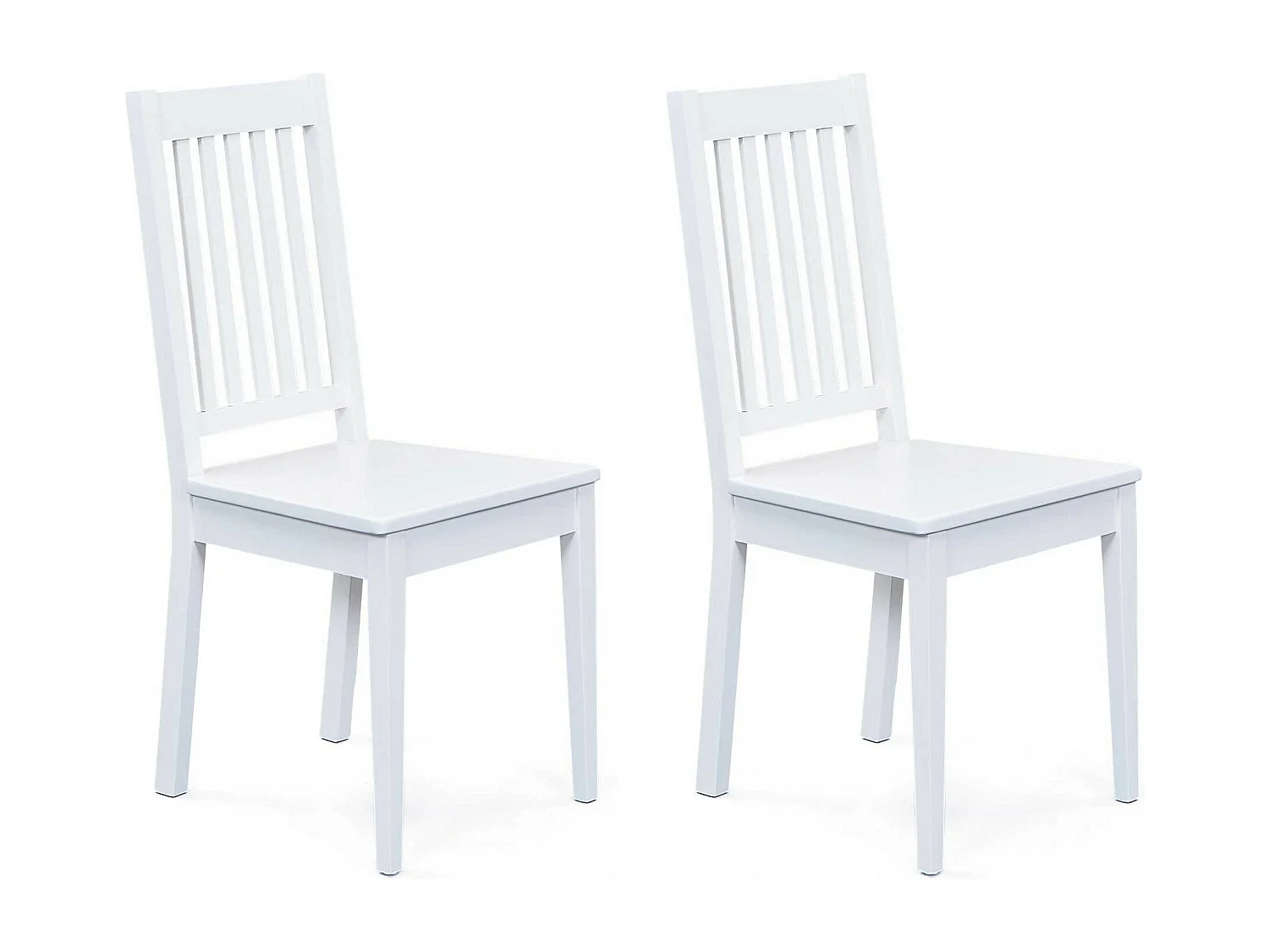 Lot de 2 Chaises Design Bois "Takao" 95cm Blanc