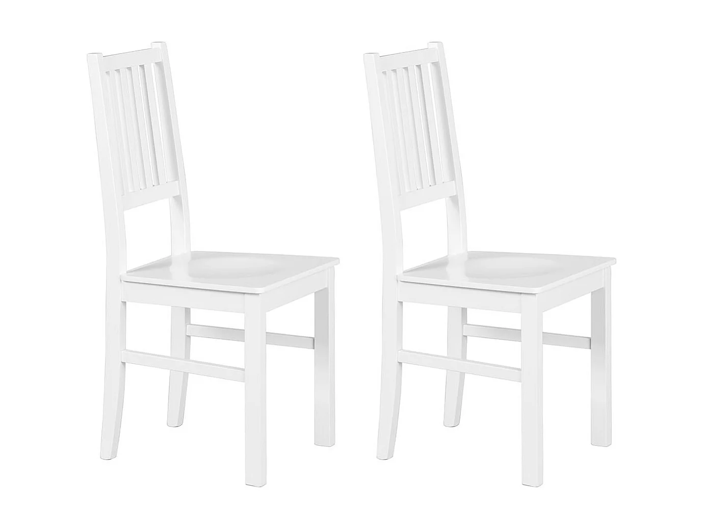 Lot de 2 Chaises Design Bois "Takao" 95cm Blanc