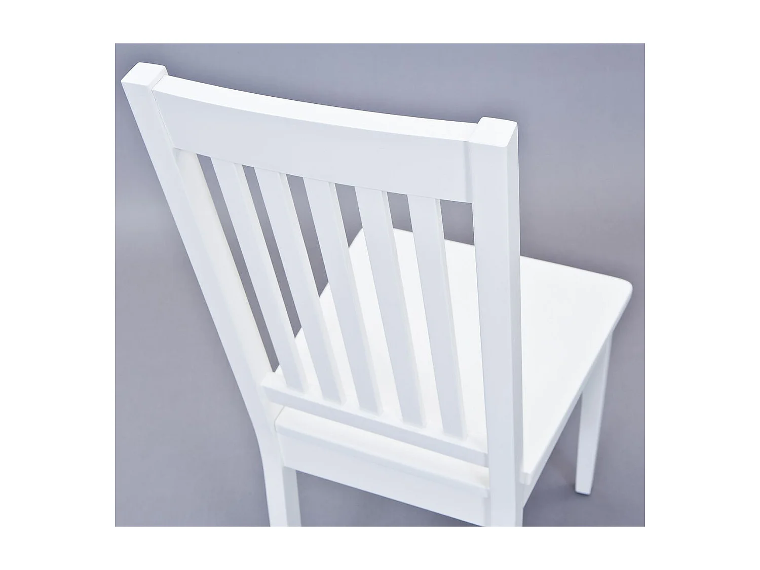 Lot de 2 Chaises Design Bois "Takao" 95cm Blanc