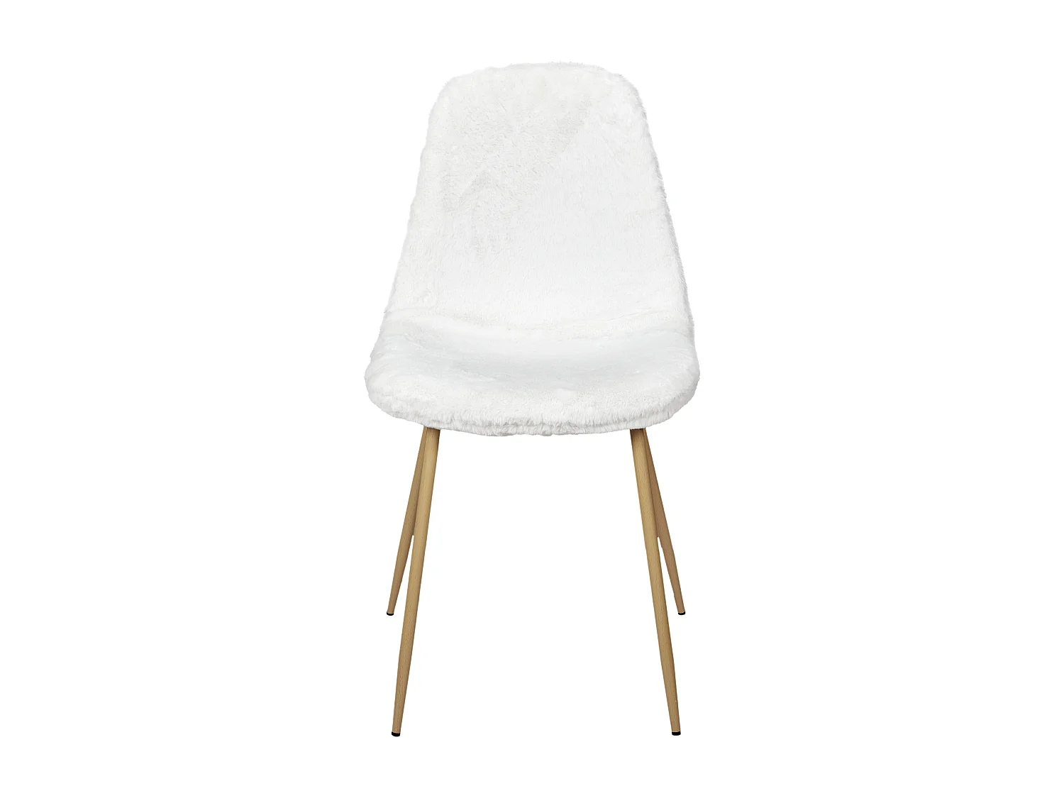 Chaise Imitation Fourrure Aurea - Lot De 2 Blanc