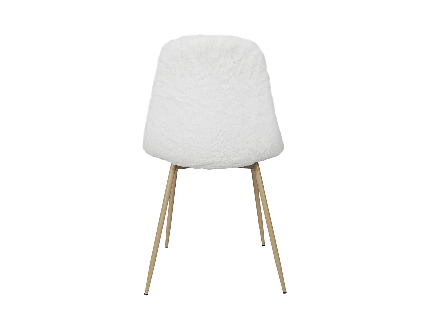 Chaise Imitation Fourrure Aurea - Lot De 2 Blanc