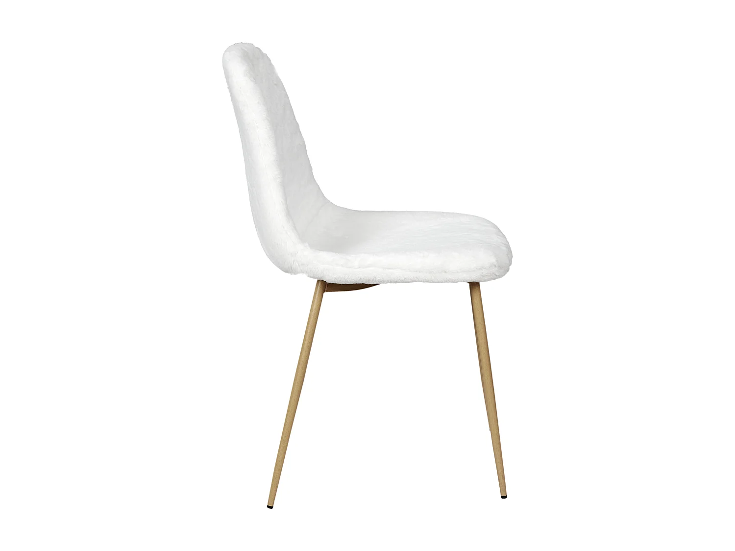 Chaise Imitation Fourrure Aurea - Lot De 2 Blanc