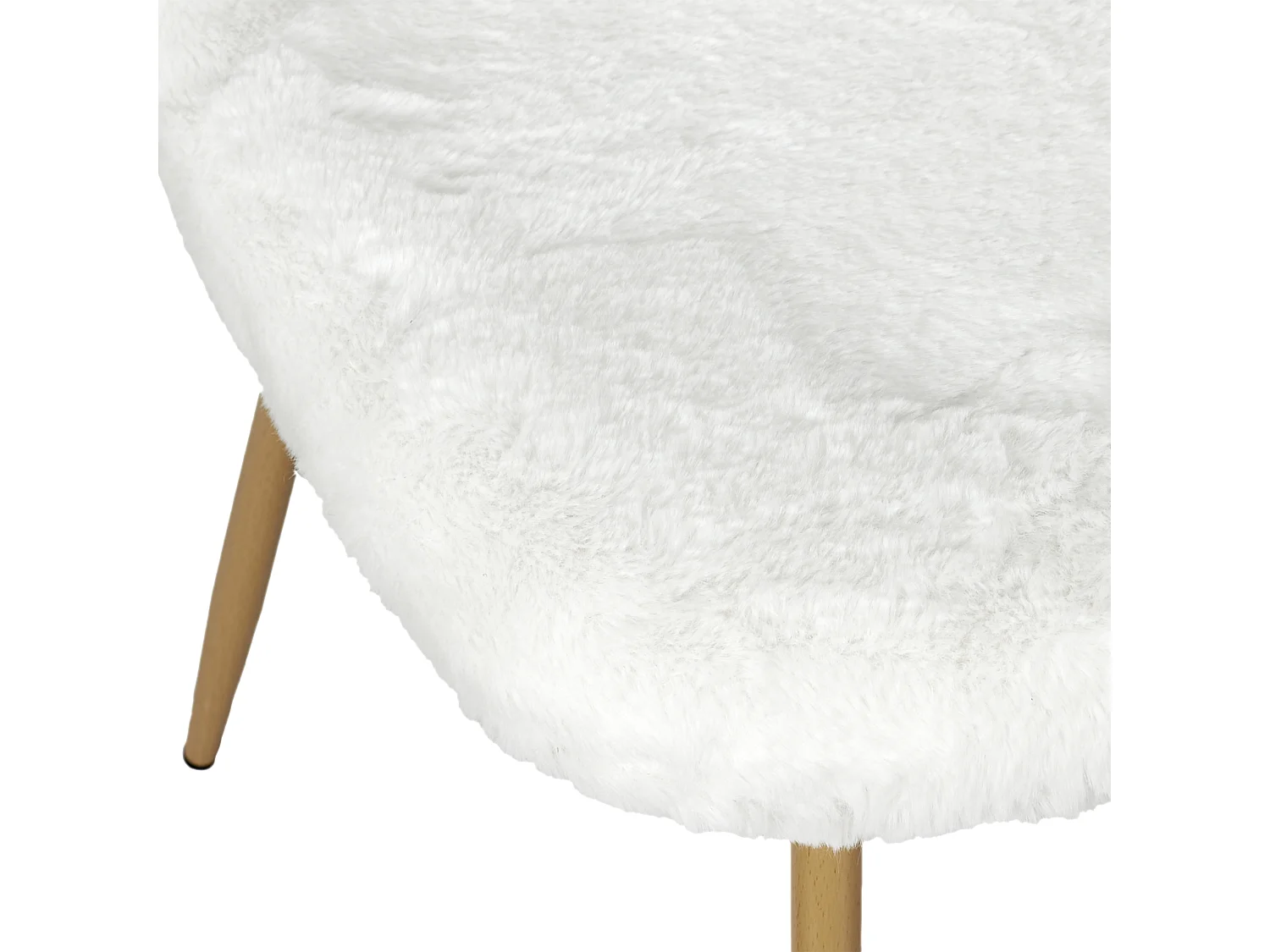 Chaise Imitation Fourrure Aurea - Lot De 2 Blanc