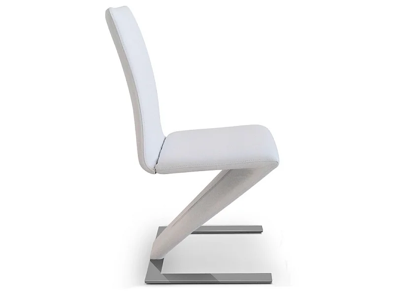 Lot de 2 Chaises Design "Twizy" 93cm Blanc