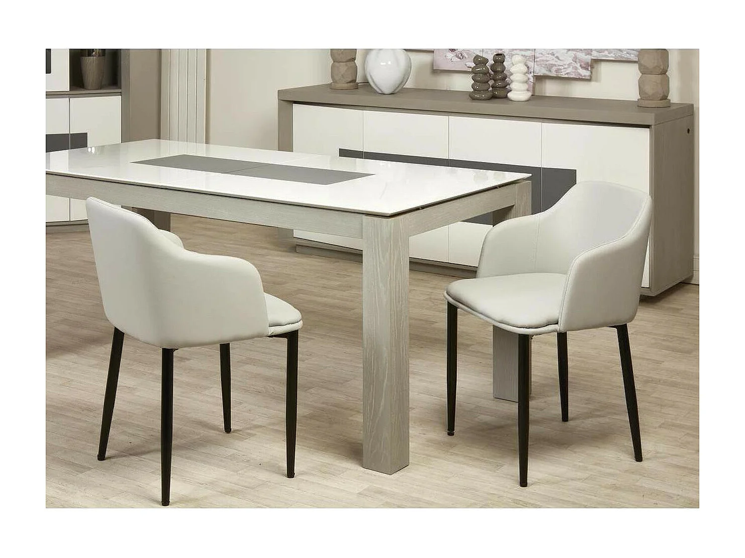 Lot de 2 Chaises Design "Maytown" 80cm Gris