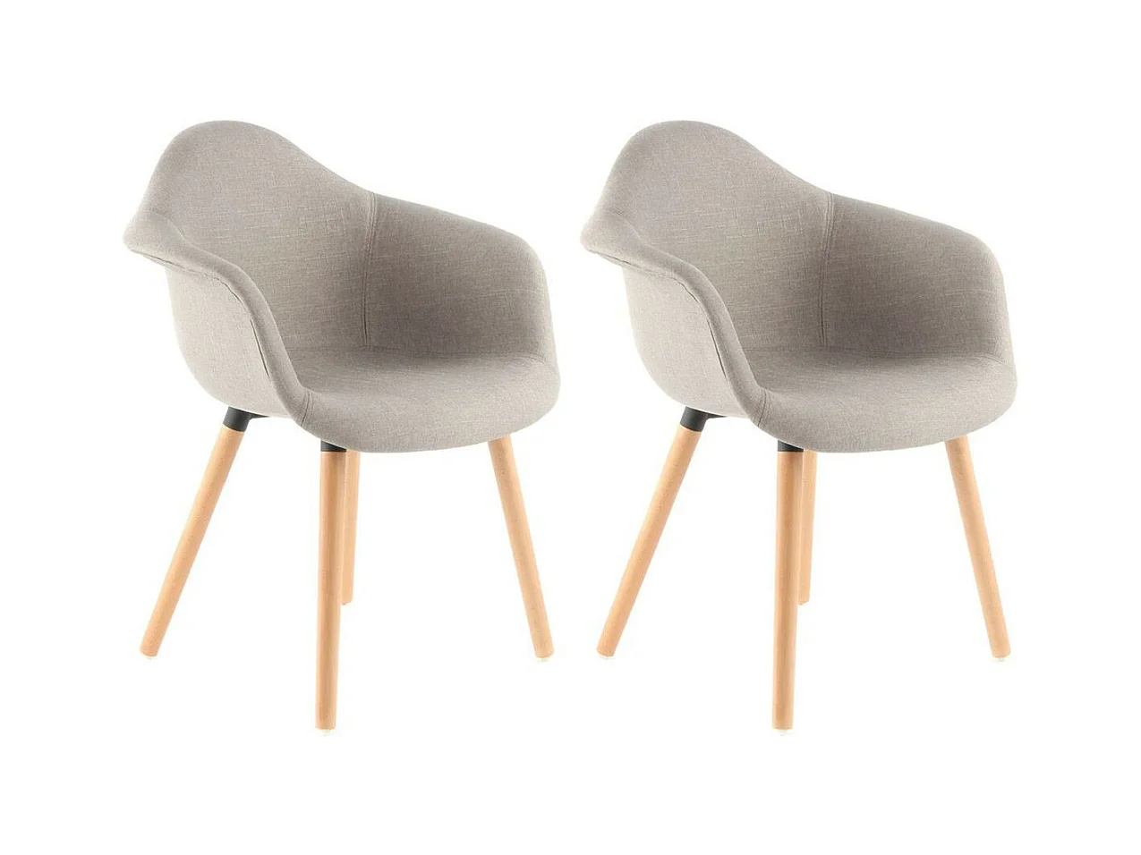 Lot de 2 Chaises Design "Winston" 80cm Beige