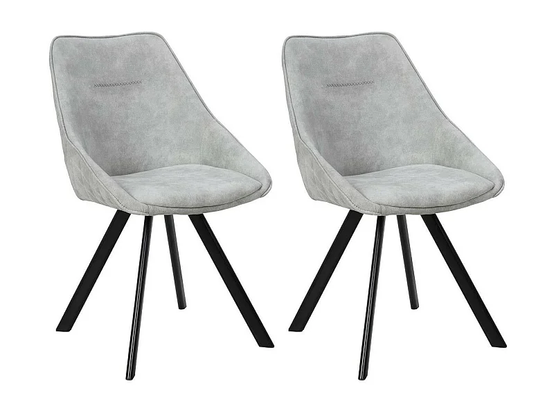 Lot de 2 Chaises Déco "Cowboy" 83cm Gris