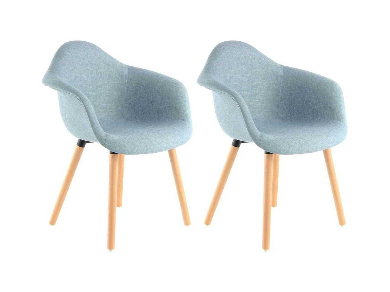 Lot de 2 Chaises Design "Winston" 80cm Bleu