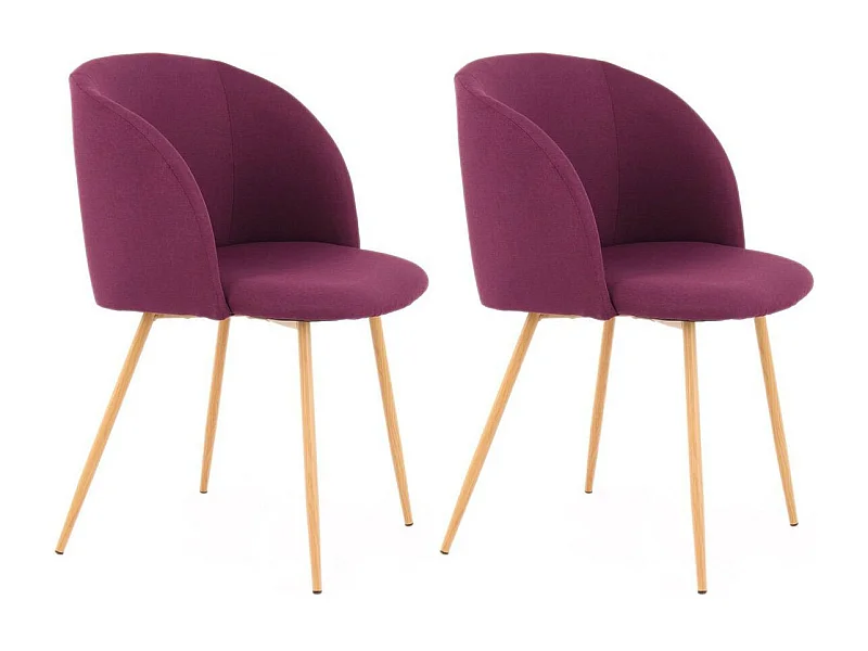 Lot de 2 Chaises Déco "Celina" 84 cm Violet