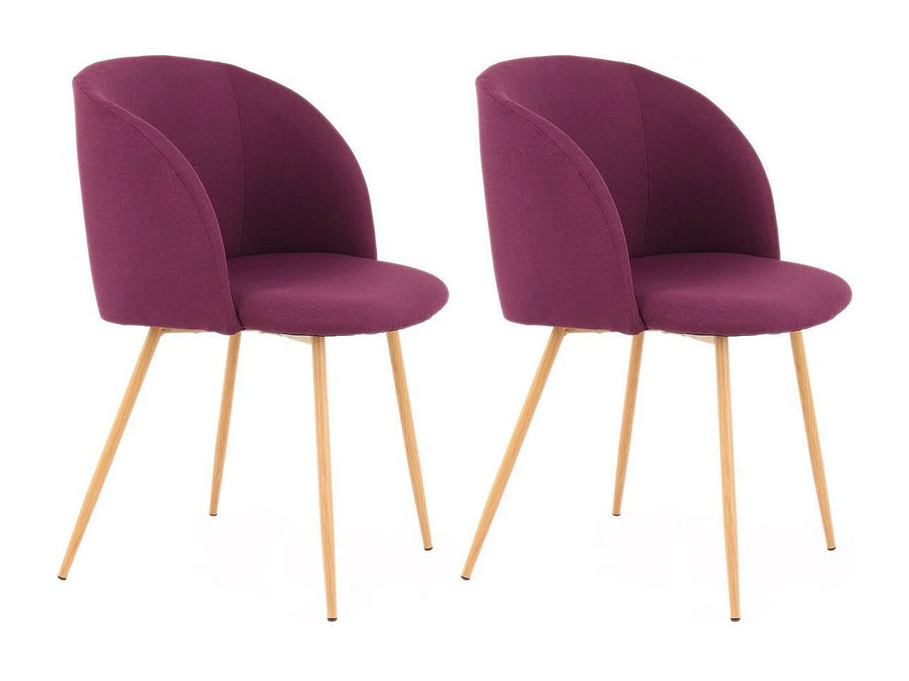 Lot de 2 Chaises Déco "Celina" 84 cm Violet