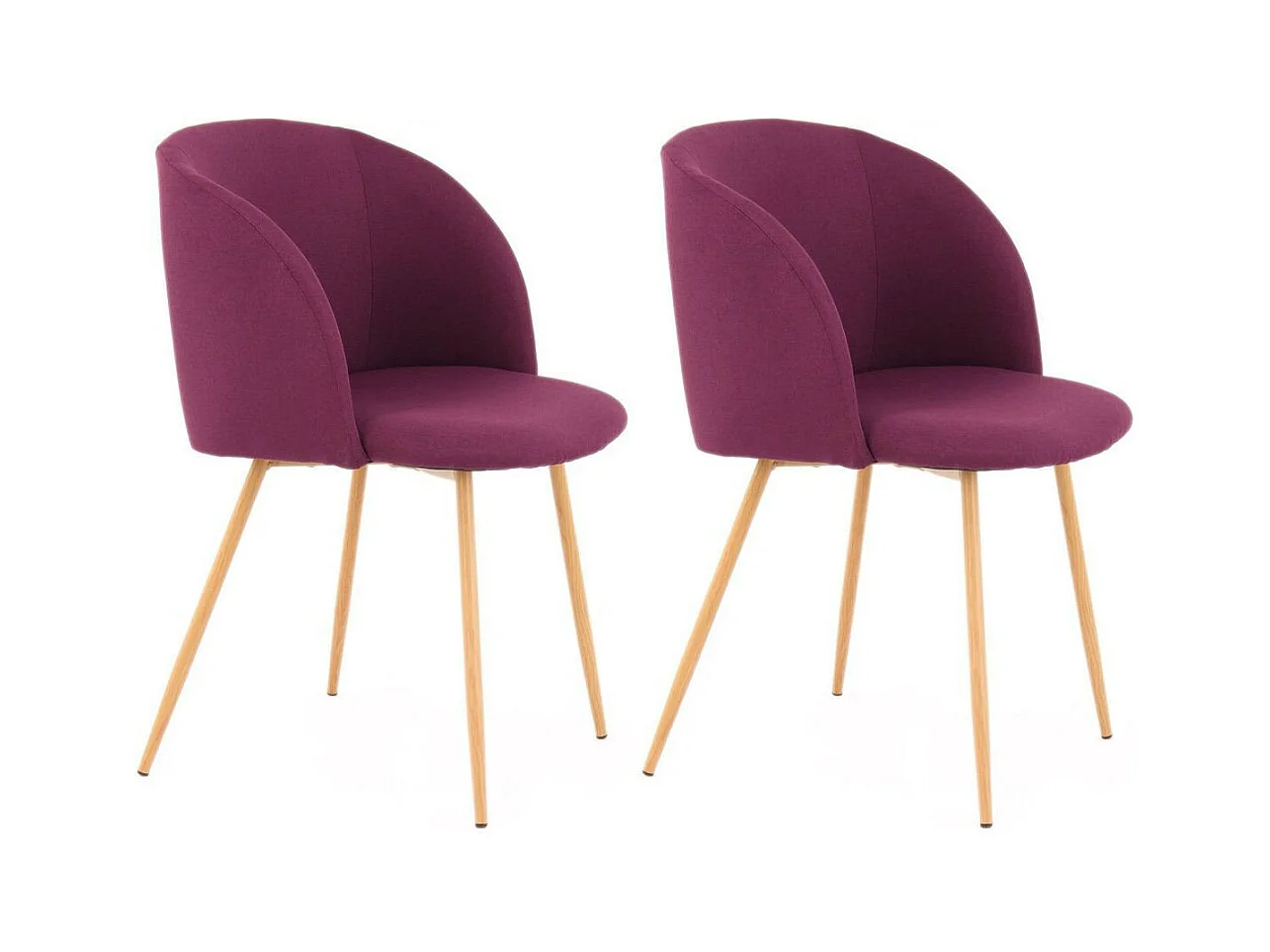 Lot de 2 Chaises Déco "Celina" 84 cm Violet