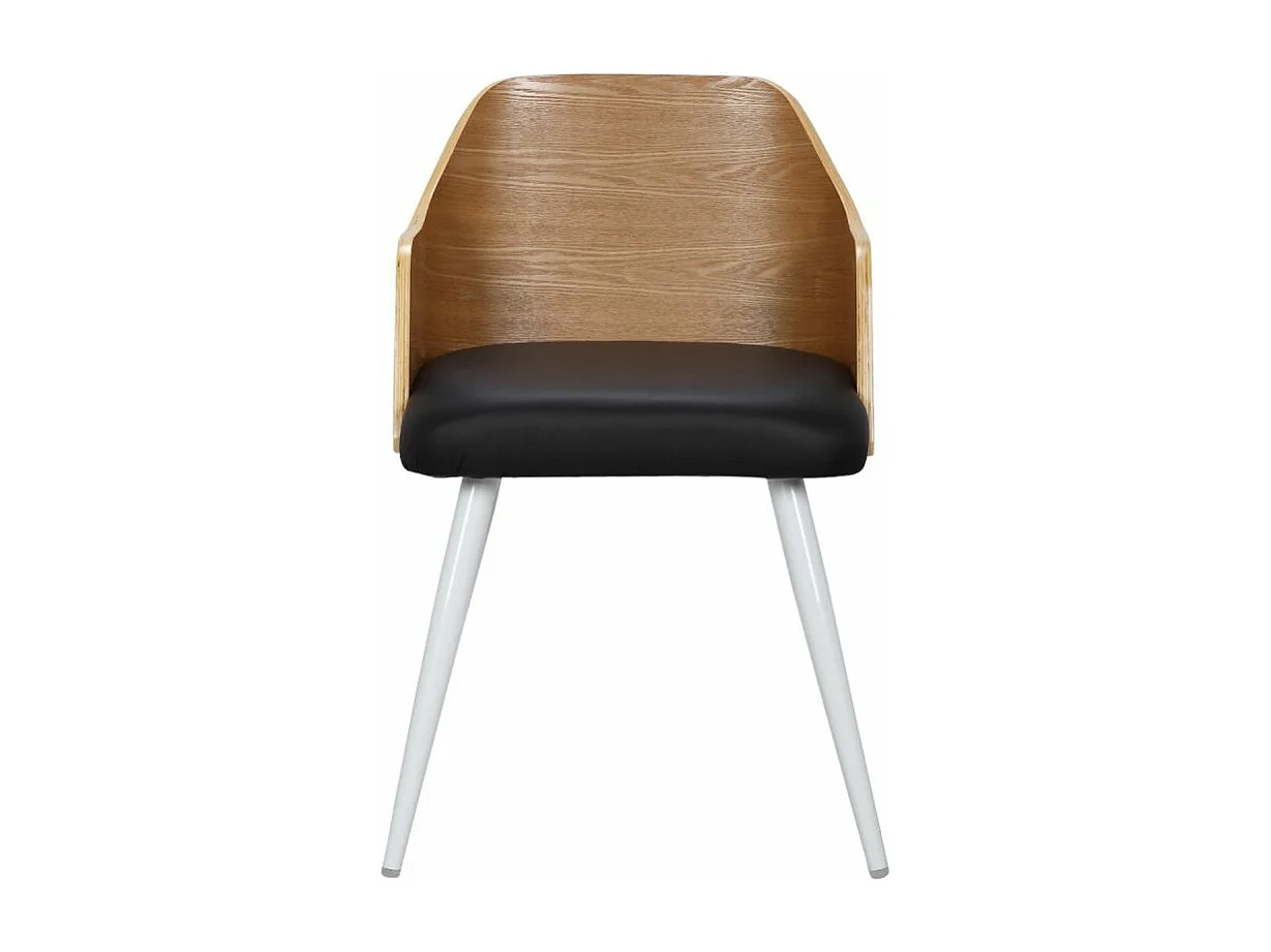 Lot de 2 chaises scandinaves Persane Bois Chêne et Simili Noir