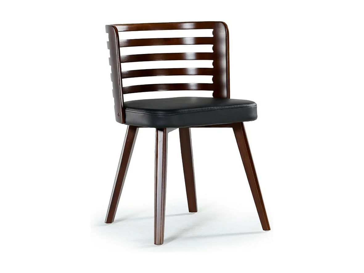 Lot de 2 chaises scandinave Koxy bois noisette et Noir