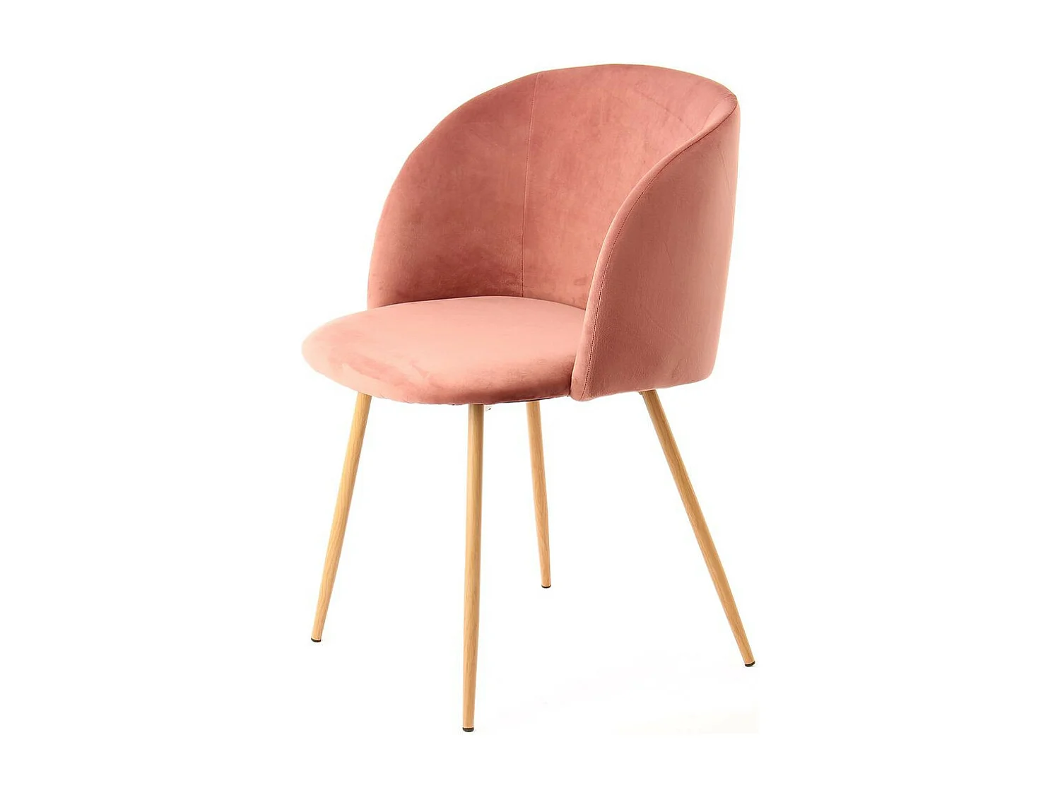 Lot de 2 Chaises en Velours "Celina" 84 cm Rose