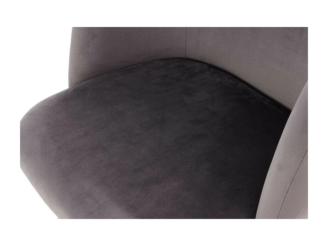 Lot de 2 Chaises en Velours "Celina" 84 cm Gris