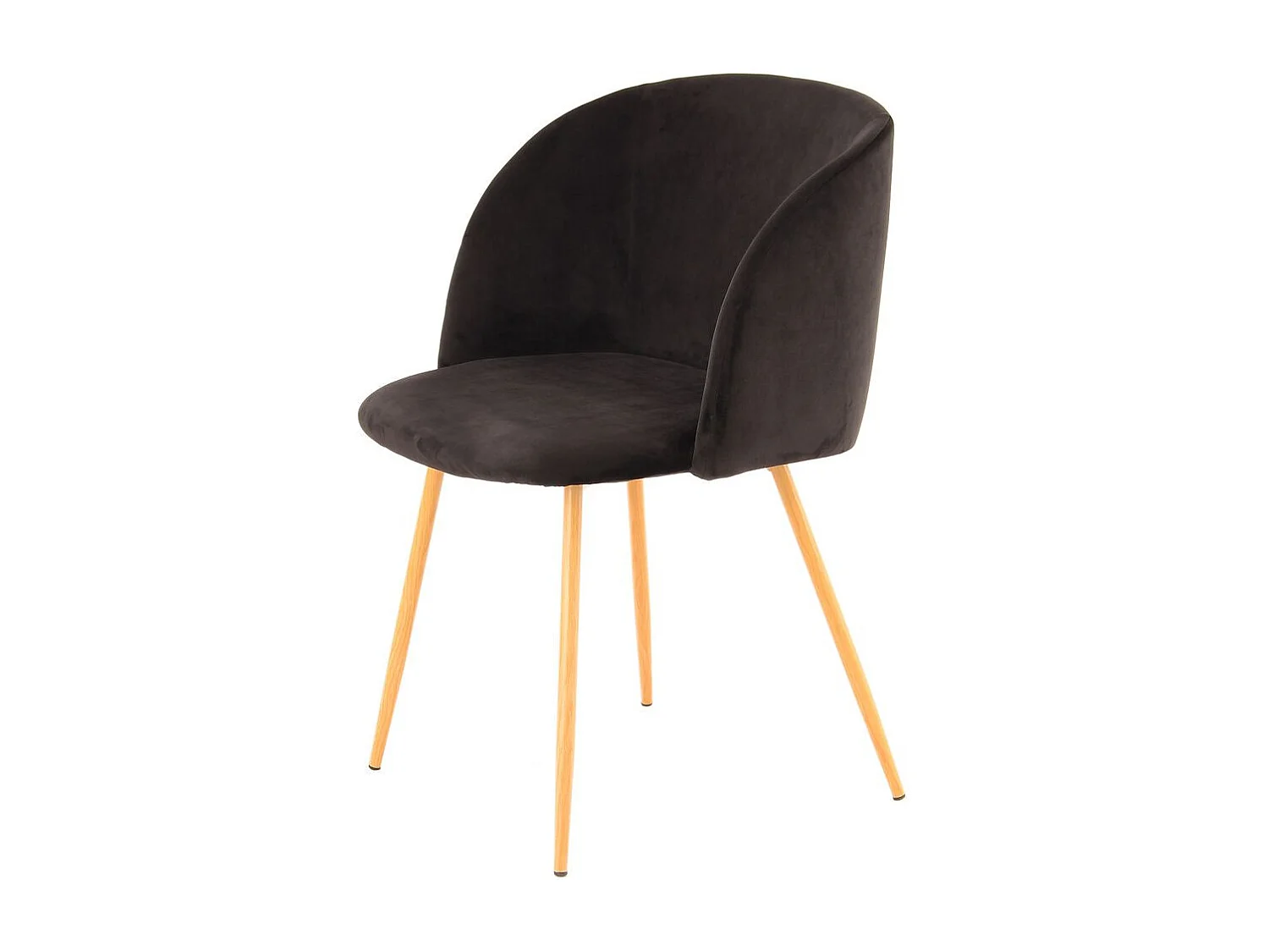 Lot de 2 Chaises en Velours "Celina" 84 cm Noir