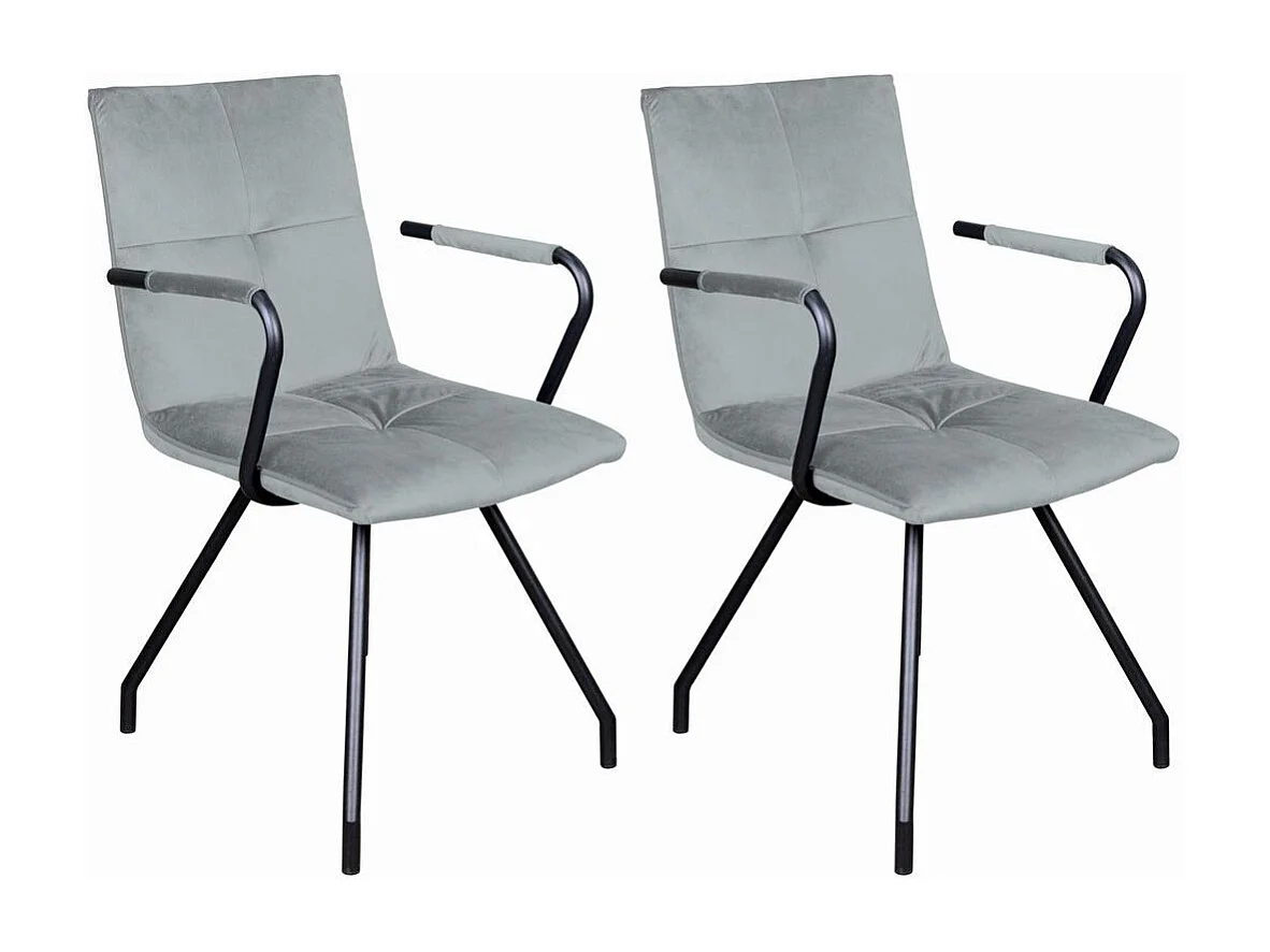 Lot de 2 Chaises Rétro "Eaden" 87cm Gris