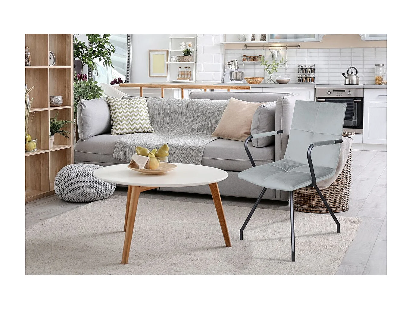 Lot de 2 Chaises Rétro "Eaden" 87cm Gris