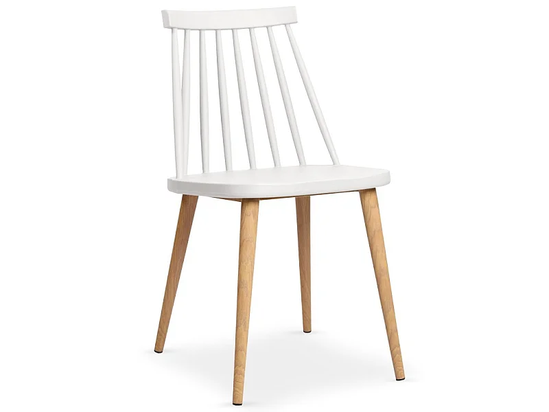 Lot de 2 Chaises Scandinave "Beaune" 77cm Blanc