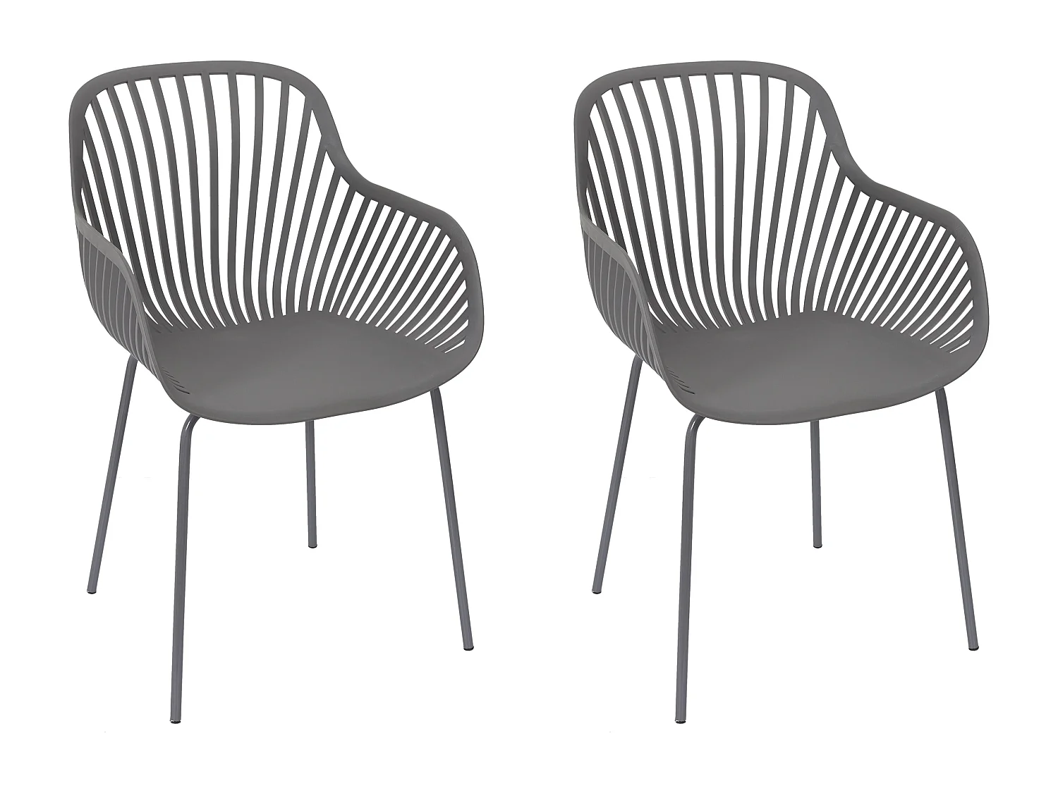 Fauteuil Outdoor Ibiza Gris - Lot De 2