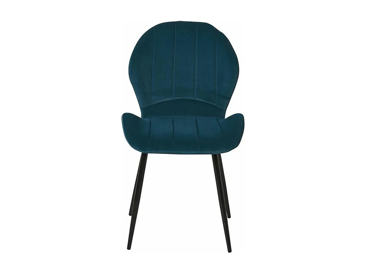 Lot de 2 Chaises en Velours "Onycha" 90cm Bleu