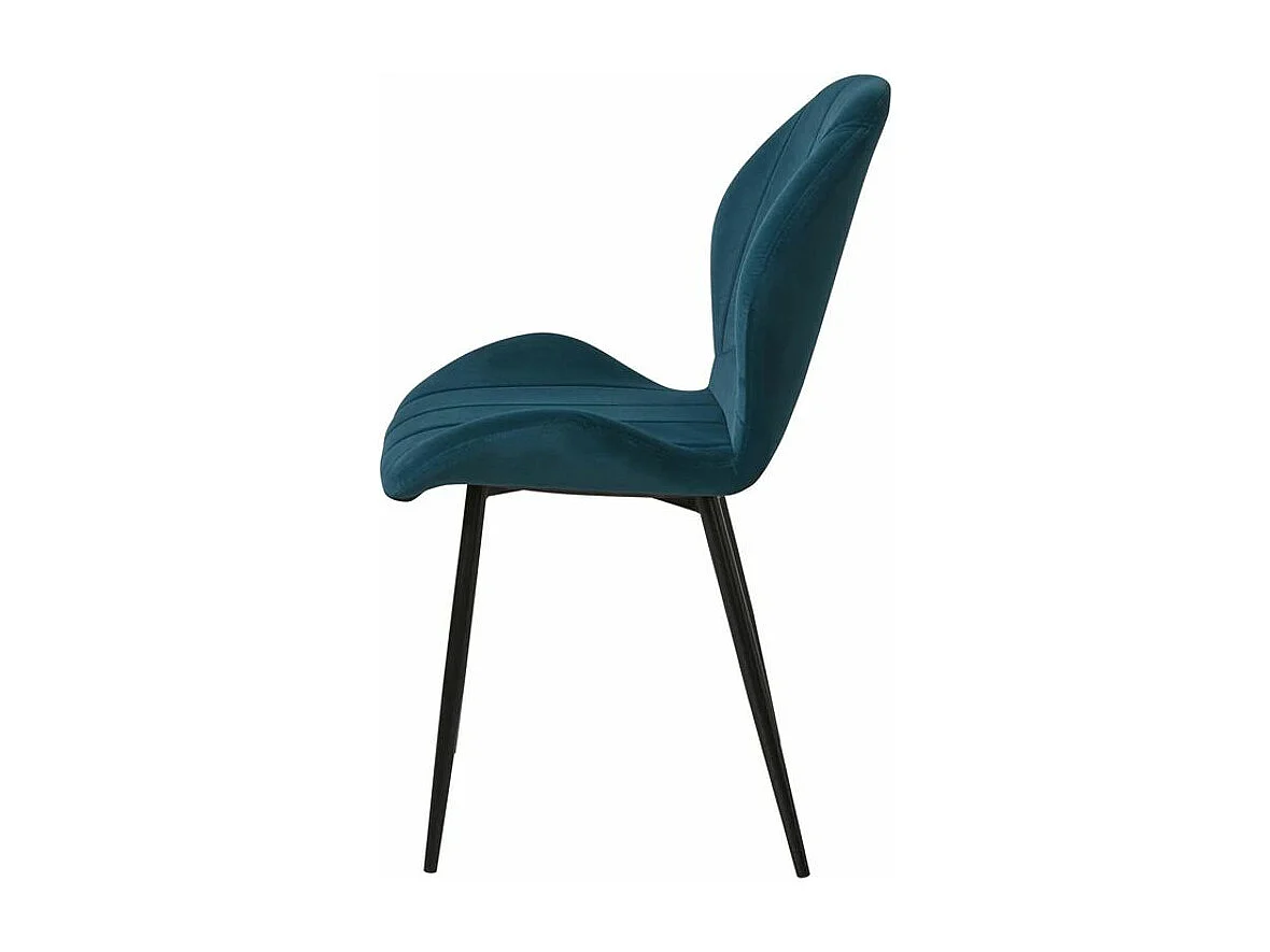 Lot de 2 Chaises en Velours "Onycha" 90cm Bleu