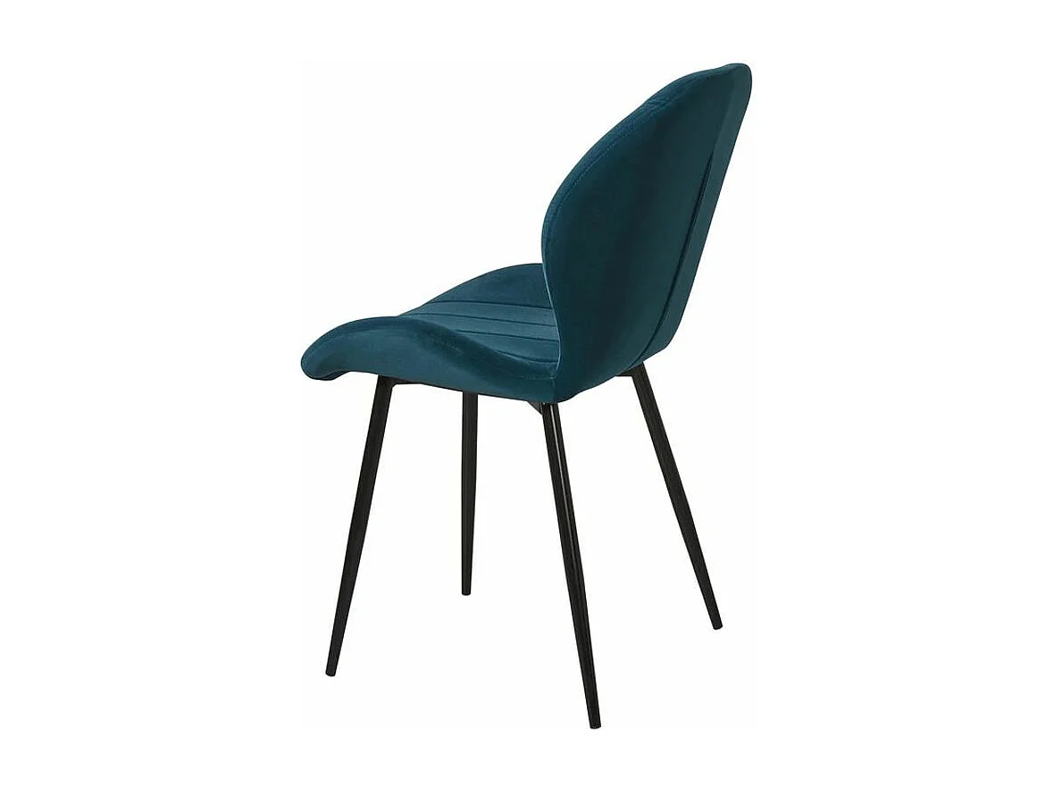 Lot de 2 Chaises en Velours "Onycha" 90cm Bleu