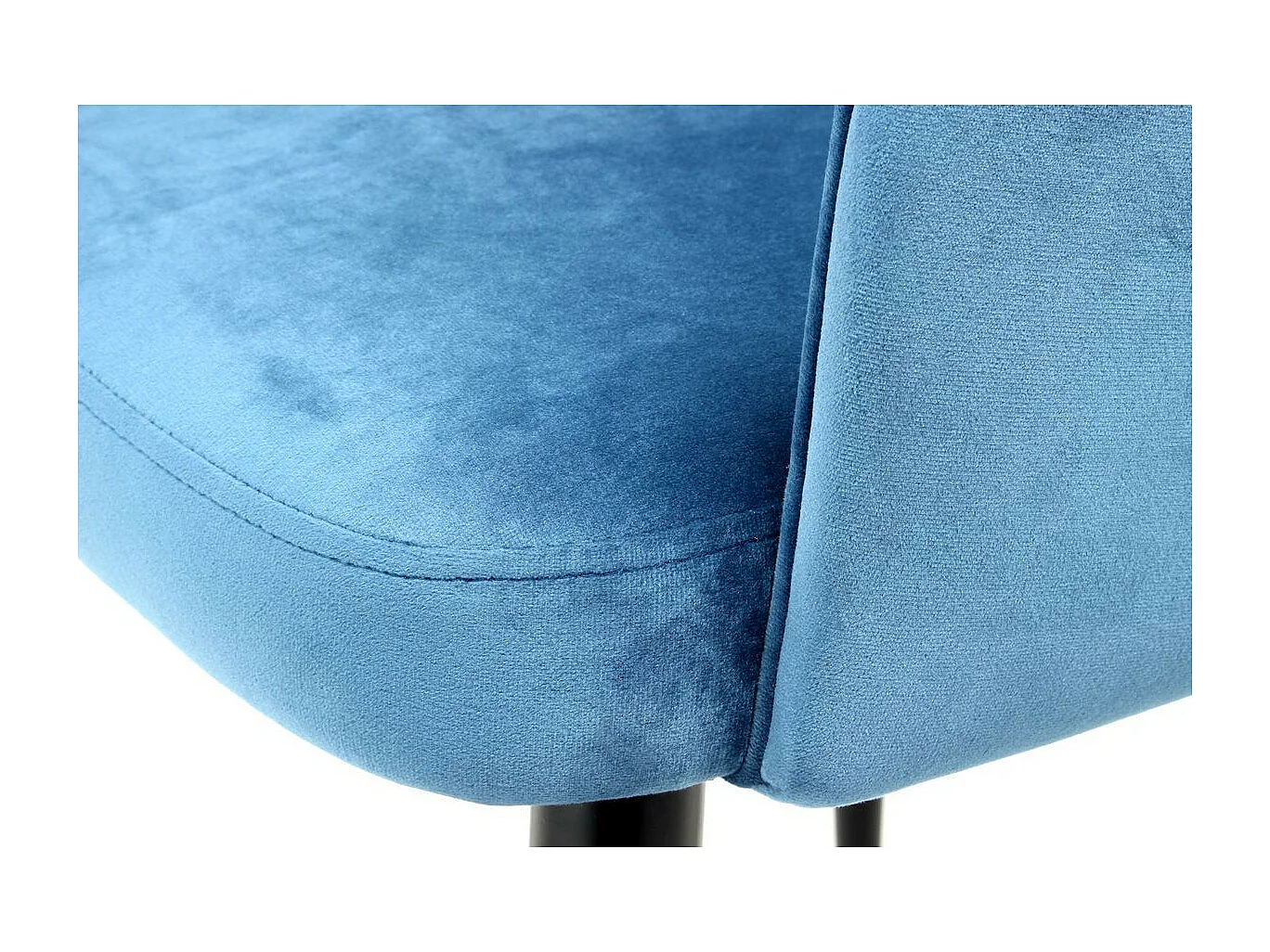 Lot de 2 Chaises en Velours "Joris" 77cm Bleu