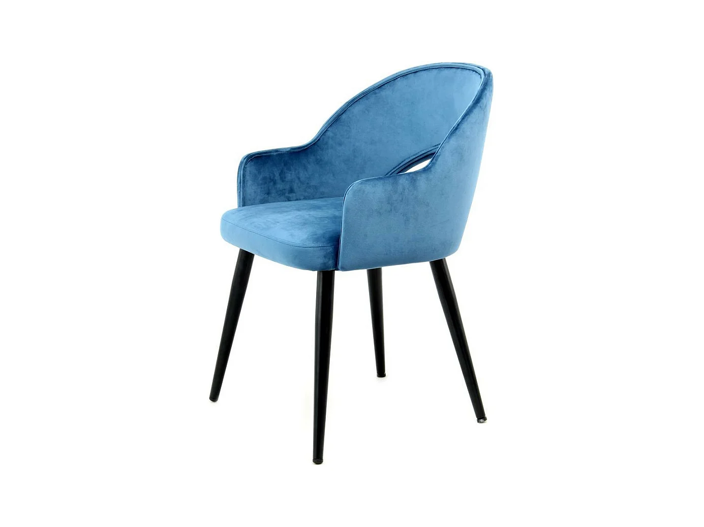 Lot de 2 Chaises en Velours "Joris" 77cm Bleu