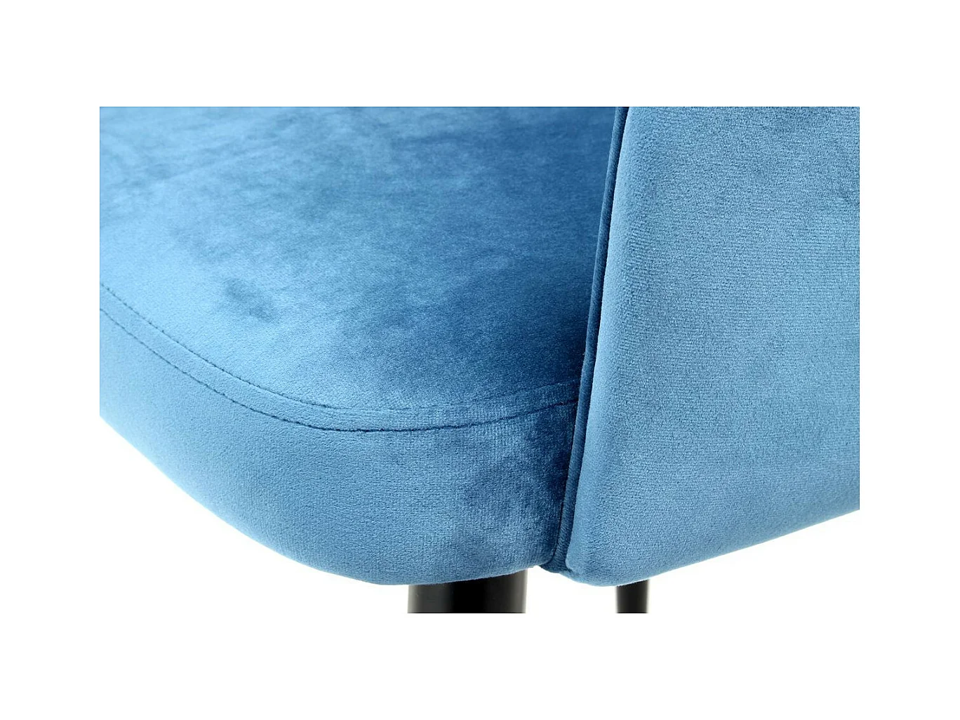 Lot de 2 Chaises en Velours "Joris" 77cm Bleu