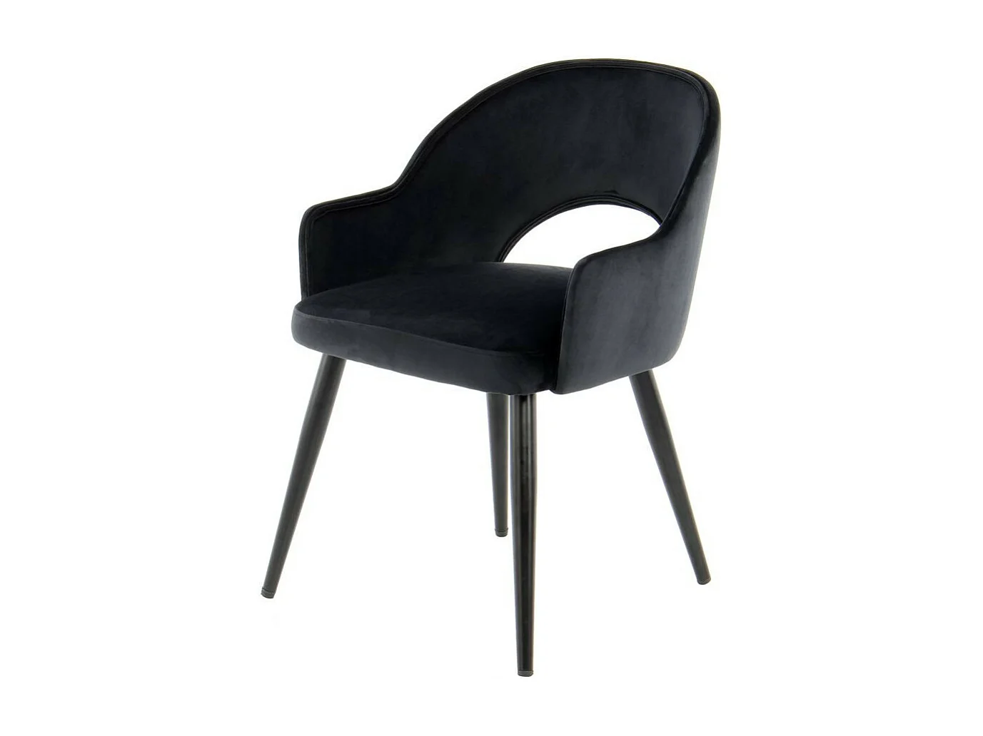 Lot de 2 Chaises en Velours "Joris" 77cm Noir