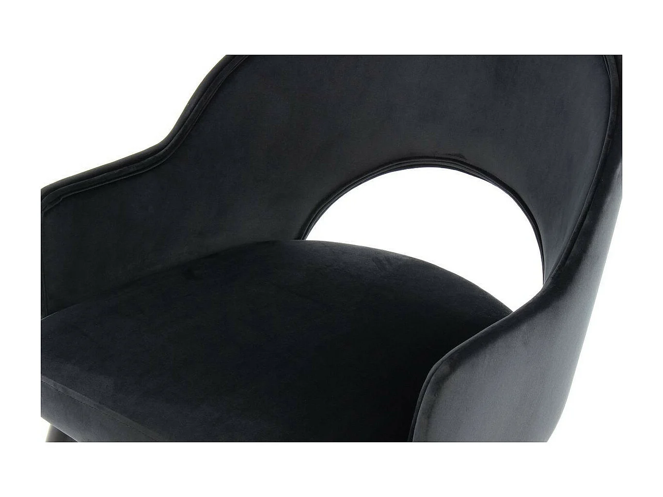 Lot de 2 Chaises en Velours "Joris" 77cm Noir
