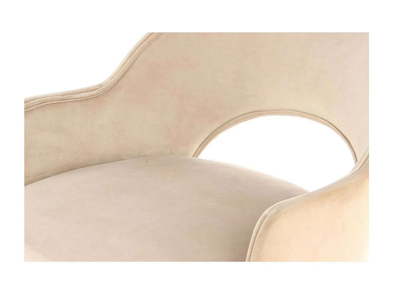 Lot de 2 Chaises en Velours "Joris" 77cm Champagne